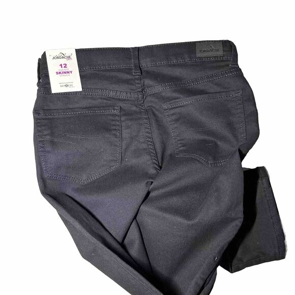 Lot Of 4 JORDACHE GIRLS JEANS Sz 12 SKINNY & Bootcut BLUE Button Zipper Snap - Picture 12 of 16